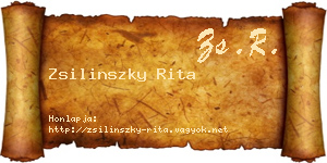 Zsilinszky Rita névjegykártya