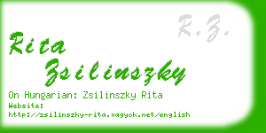 rita zsilinszky business card